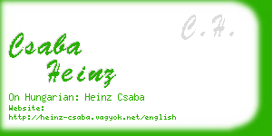 csaba heinz business card